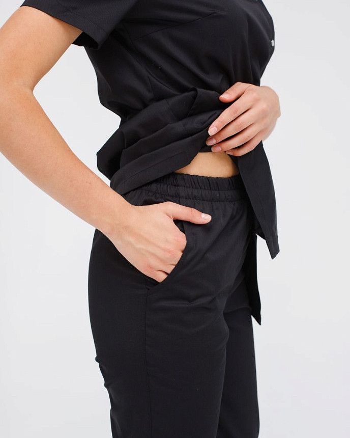 Медицинский костюм женский Наоми черный (уценка/брак) 4