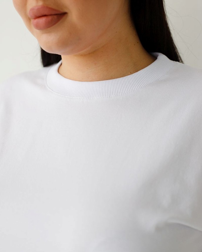 Медицинская базовая футболка женская белая 5