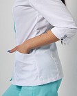 Медицинская рубашка женская Сакура белый-мятный 4