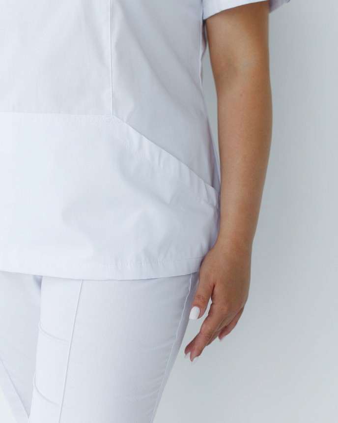Медицинский костюм женский Топаз белый +SIZE 5