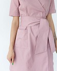 Медицинский халат женский Токио на пуговицах пепельно-розовый 4