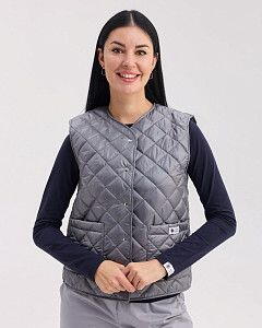 Медична утеплена жилетка жіноча Осло темно-сіра