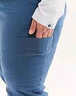 Медицинские брюки женские джоггеры стрейч синие +SIZE 6