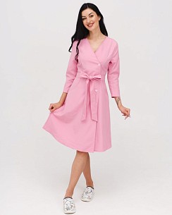 Медицинское платье женское Прованс розовое