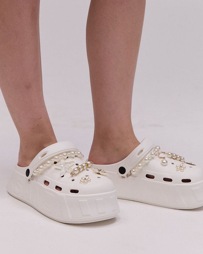 Медичні жіночі клоги білі PS Starfish 3