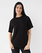 Медицинская футболка-реглан женская черная