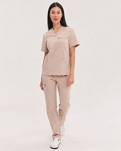 Медицинский костюм женский Бристоль песочный