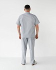Медицинский костюм мужской Денвер серый +SIZE 2