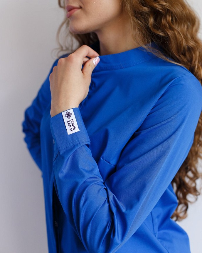 Медична сорочка жіноча Стефанія темно-синя 5