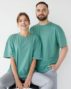 Медицинская футболка унисекс зеленая