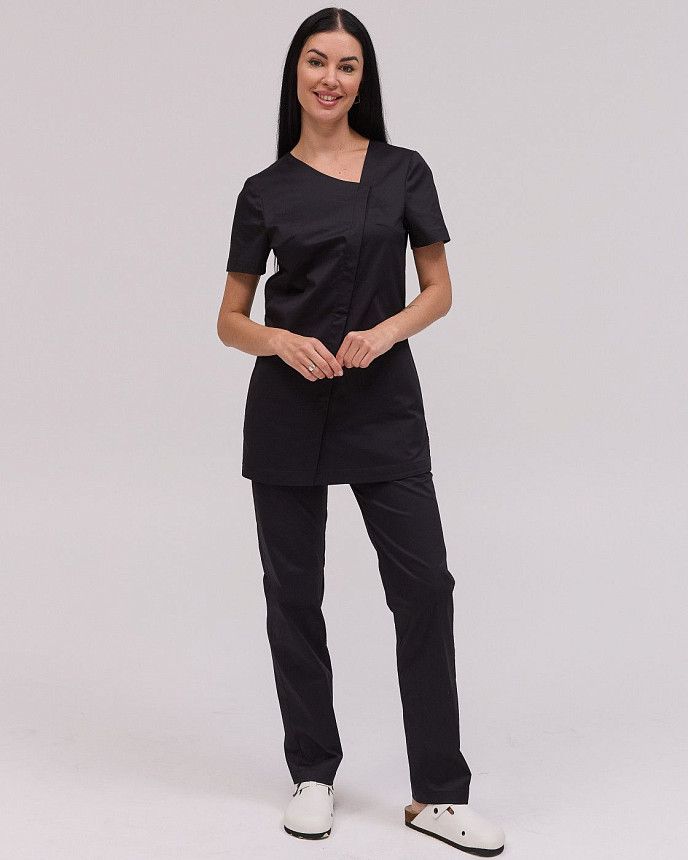 Медицинский костюм женский Вирджиния черный