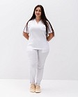Медичний костюм жіночий Марсель білий +SIZE