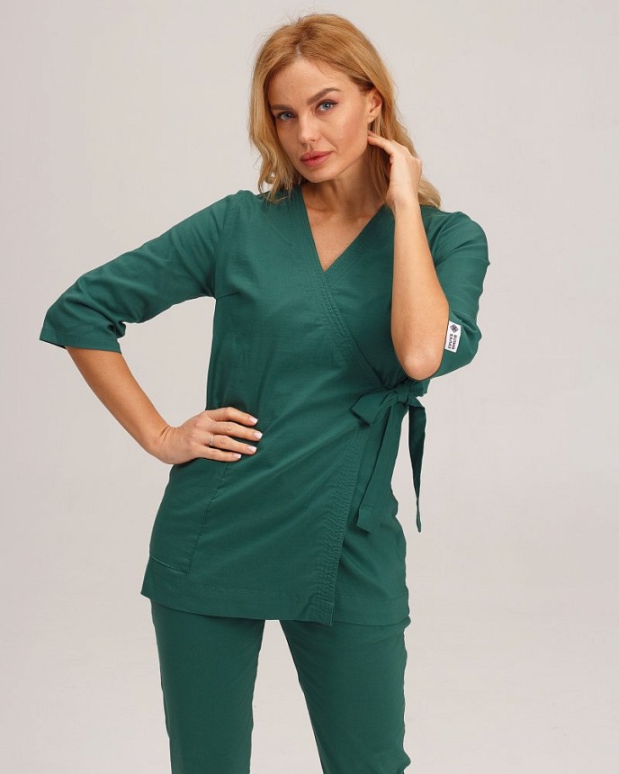 Медицинский костюм женский Шанхай зеленый 3