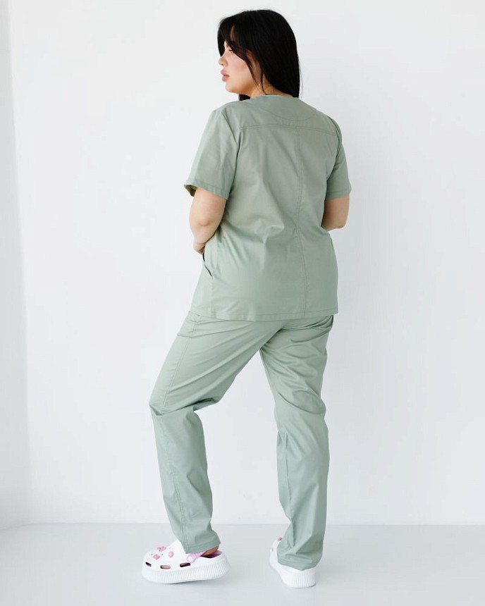 Медичний костюм жіночий Топаз фісташковий NEW +SIZE 2