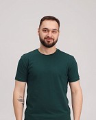 Медицинская футболка мужская зеленая