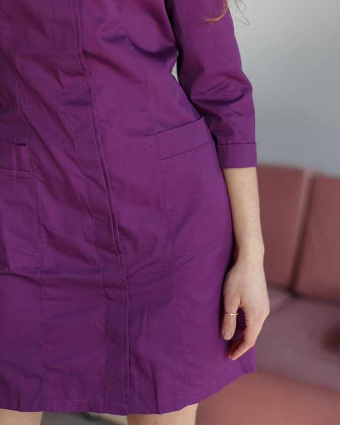 Медицинский халат женский Сакура фиолетовый 4