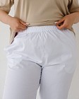 Медицинские брюки женские джоггеры белые +SIZE 3