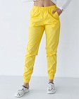Медичні штани жіночі джогери жовті 