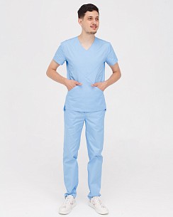 Медичний костюм чоловічий Мілан світло-блакитний