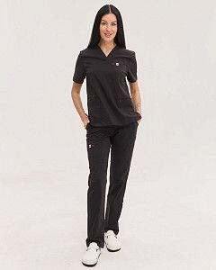 Медицинский костюм женский Бристоль черный