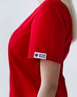 Медицинская рубашка женская Топаз красная 4