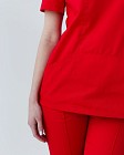 Медицинская рубашка женская Топаз красная 6