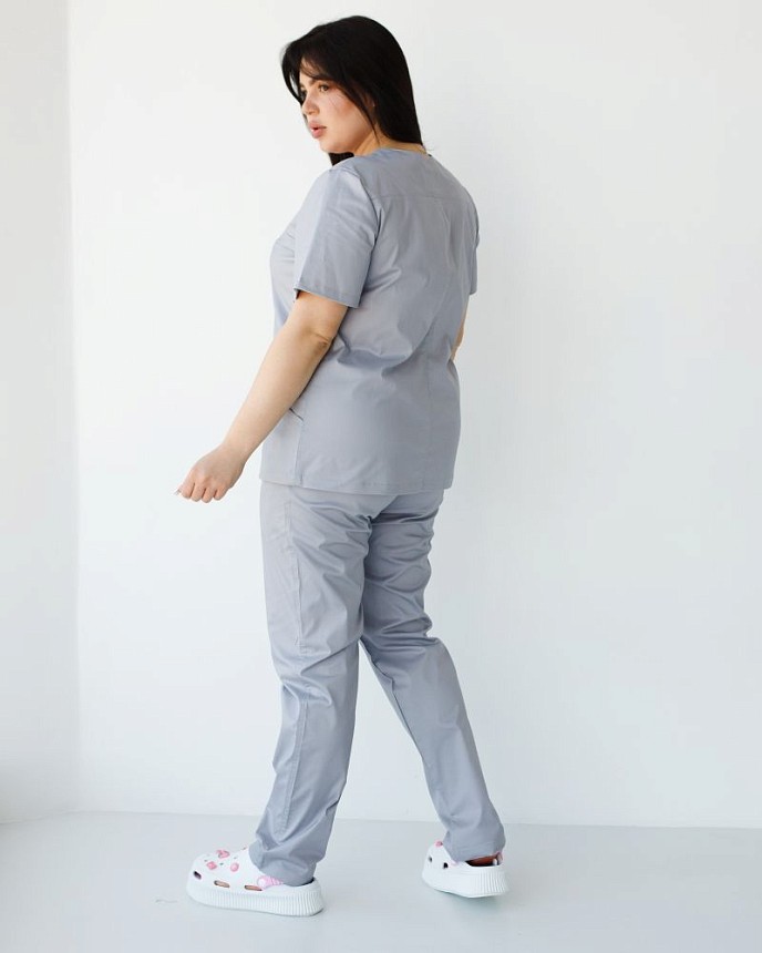 Медицинский костюм женский Топаз серый NEW +SIZE 2