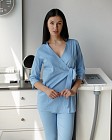 Медицинский костюм женский Шанхай голубой 7