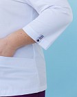 Медицинский костюм женский Сакура белый-фиолетовый +SIZE 5