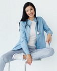 Медична сорочка жіноча Стефанія сіро-блакитна 3