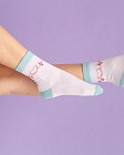 Медичні шкарпетки жіночі з принтом Heartbeat 2