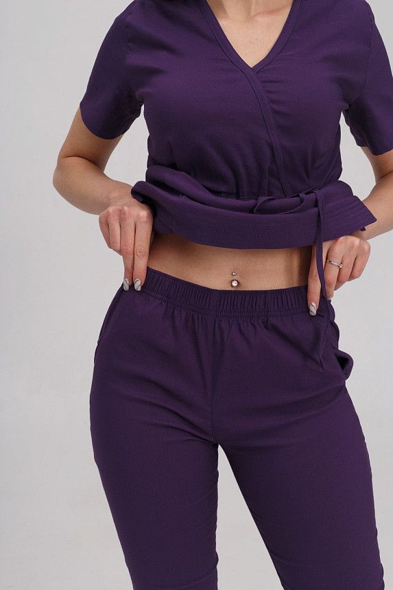 Медичний костюм жіночий Ріо фіолетовий (уцінка/брак) 5