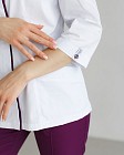 Медичний костюм жіночий Сакура білий-фіолетовий 5