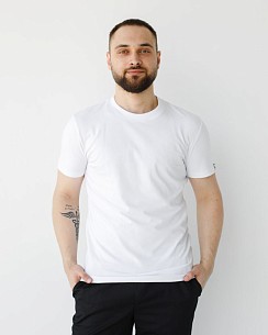 Медична базова футболка чоловіча біла