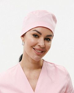 Медицинская шапочка светло-розовая (Elite Stretch)