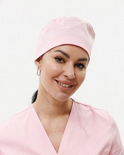 Медицинская шапочка светло-розовая (Elite Stretch)