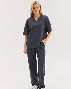 Медичний костюм жіночий Чикаго темно-сірий