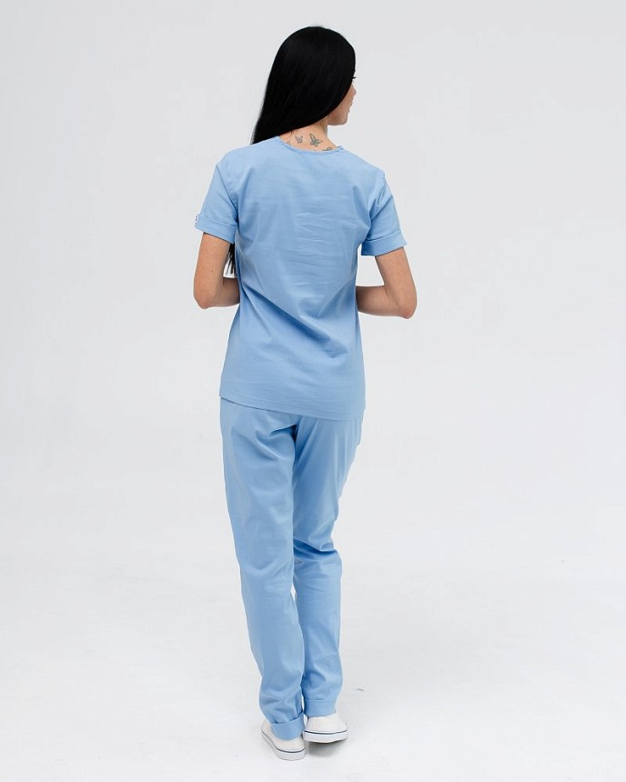 Медичний костюм жіночий Марсель блакитний 7