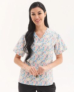 Медицинская рубашка женская Аризона принт Kids