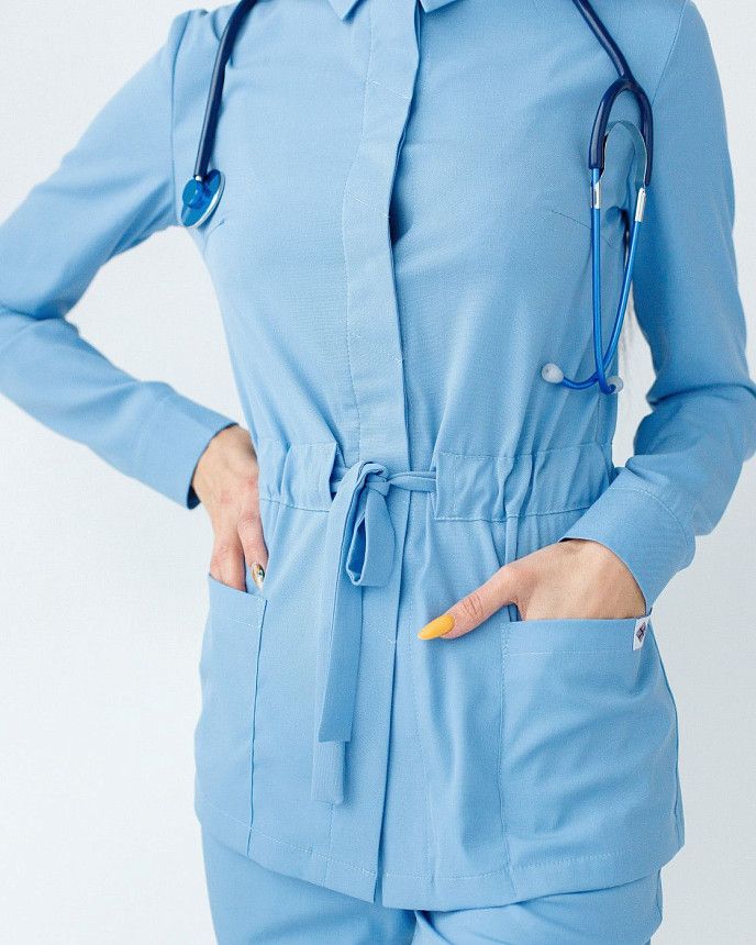 Медицинский костюм женский Монтана голубой (уценка/брак) 3