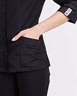 Медицинская рубашка женская Сакура черная 4