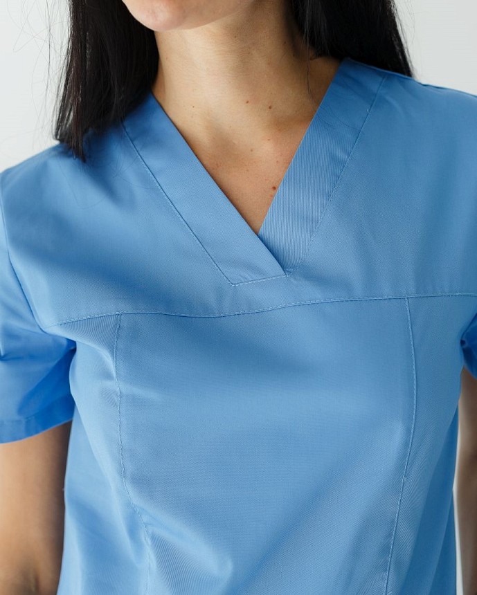 Медична сорочка жіноча Топаз блакитна 5
