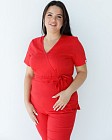 Медичний костюм жіночий Ріо червоний +SIZE 8