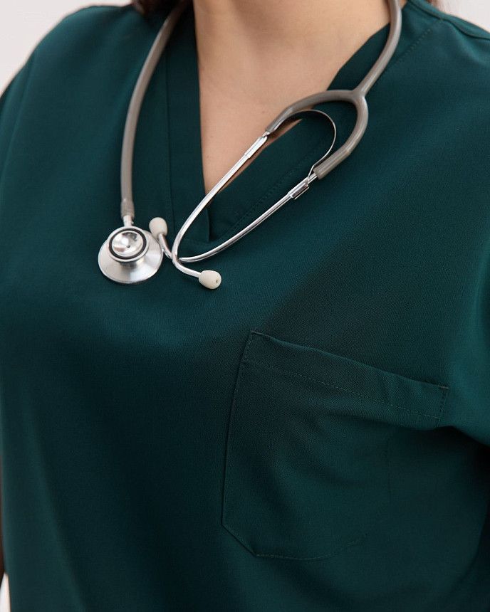 Медицинский костюм женский Чикаго темно-зеленый +SIZE 5