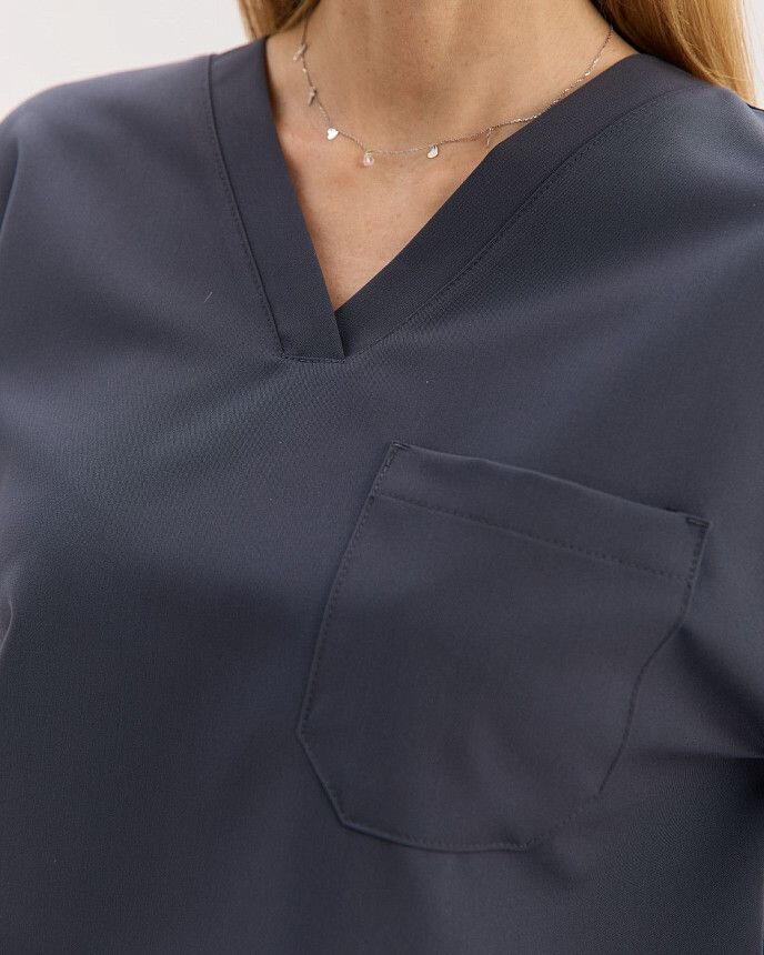 Медицинский костюм женский Чикаго темно-серый 7