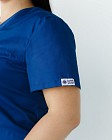 Медицинская рубашка женская Топаз синяя +SIZE 5