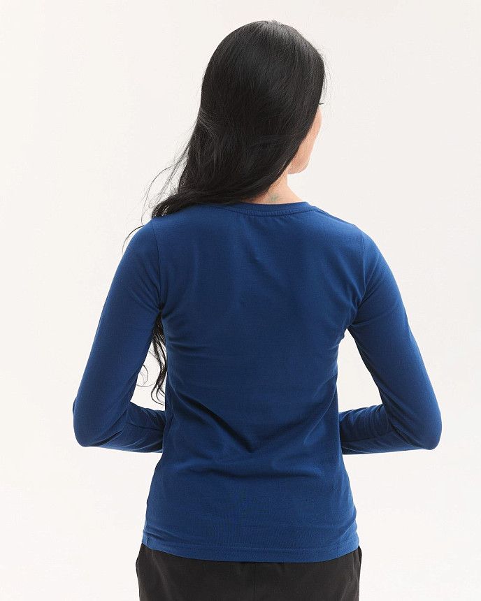 Медицинский лонгслив женский синий 3