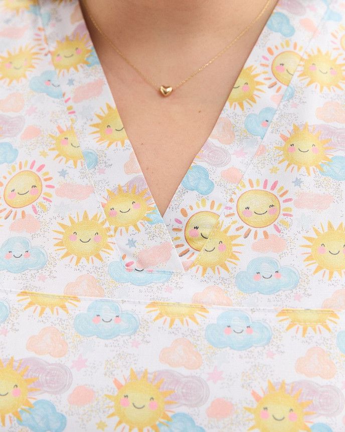 Медицинская рубашка женская Топаз принт Sun NEW +SIZE 4