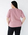 Медицинская базовая футболка женская пепельно-розовая 3