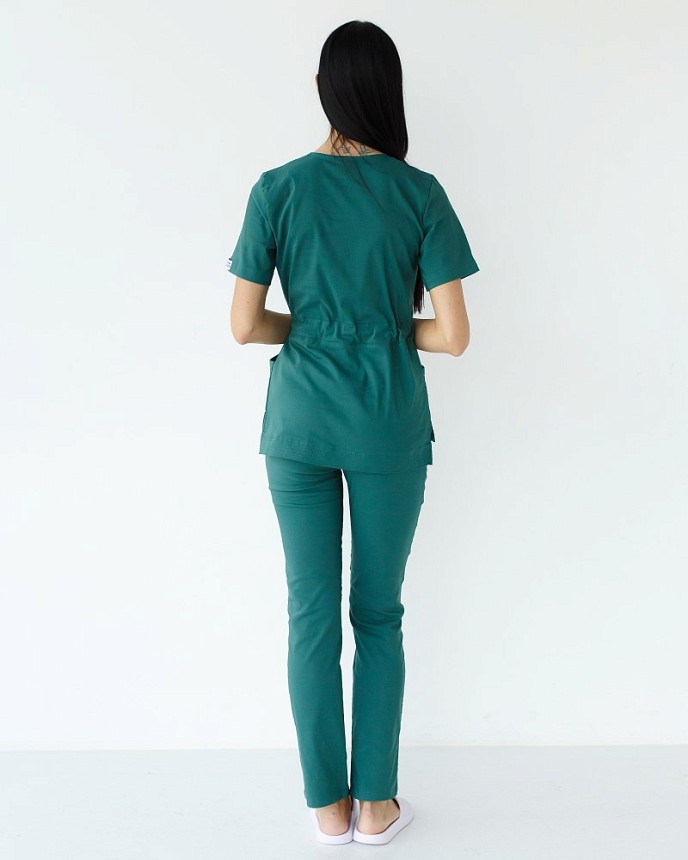 Медицинский костюм женский Рио зеленый 2